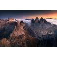 thumbnail image 2 of Nienartowicz, Karol 32x22 Black Ornate Wood Framed with Double Matting Museum Art Print Titled - Tre Cime Di Lavaredo, 2 of 4