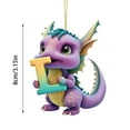 thumbnail image 3 of Viflosae Christmas Tree Ornaments Christmas Acrylic 26 Letter Dinosaur Pendant Letter Dinosaur Party Decoration Pendant Christmas Decorations, 3 of 4