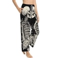 thumbnail image 6 of Salouo Skeletons Love Flowers Print Women's Pajama Pants Casual Loose Sweatpants PJs Flowy Pants Drawstring Palazzo for Women Wide Leg Pants Lounge Pajama -XX-Large, 6 of 8