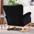 thumbnail image 5 of Seetaras Small Modern Rocking Chair,Velvet Upholstered Accent Chair Contemporary Rocker, Kids Cushioned Relaxing Arm Chair for Nursery, Playroom, Bedroom Living Room, 5 of 9