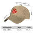 thumbnail image 5 of DouZhe Adjustable Washed Cotton Baseball Cap - Fire Burning Symbols Prints Vintage Dad Hat Unisex Sports Caps (Yellow), 5 of 7