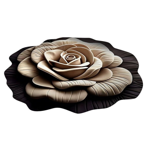 Carpet 3D Visual Stereo Flower Design Mud Floor Mat for Living Room and Bedroom Stain and Easy Care Floor Mats