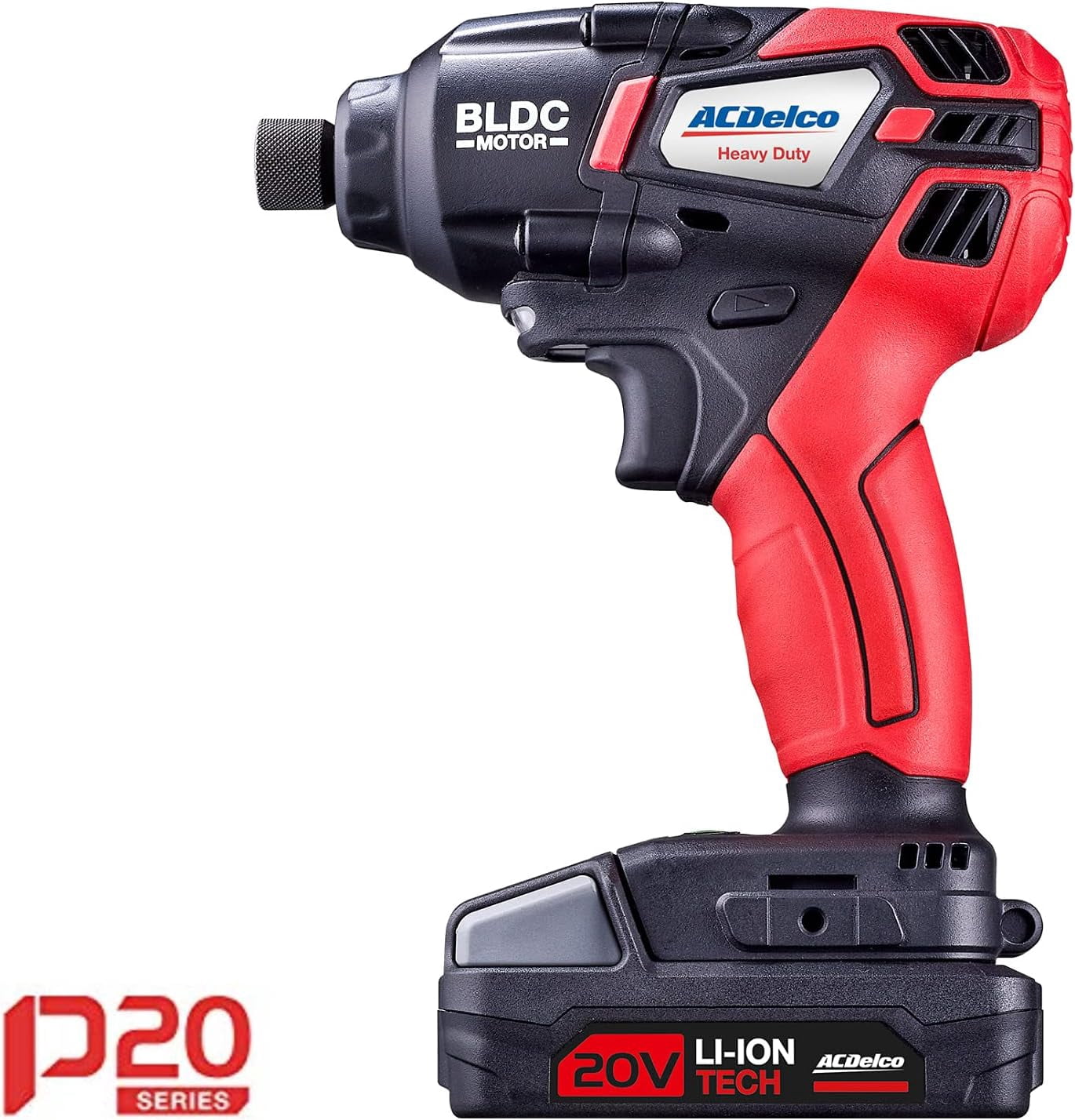 ACDelco, ARI20173-PM P20 Series 20V Cordless Li-ion 1/4” 162 ft-lbs. Heavy Duty Brushless Impact Driver Tool Kit