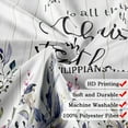 thumbnail image 6 of Blue Eucalyptus Shower Curtain,Watercolor Plant Leaves with Floral Bathroom Shower Curtain,Inspirational Quote Shower Curtain Set with Hooks,Modern Botanical Fabric Cloth Bath Curtain 70X75in, 6 of 7