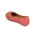 thumbnail image 3 of New Girl Link Larisa-17K Nubuck Round Toe Chain Zipper Ballet Flat 9 - 4, 3 of 5