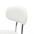 thumbnail image 4 of Taburete de bar giratorio ajustable Silla con respaldo a rayas, blanco, 4 of 21
