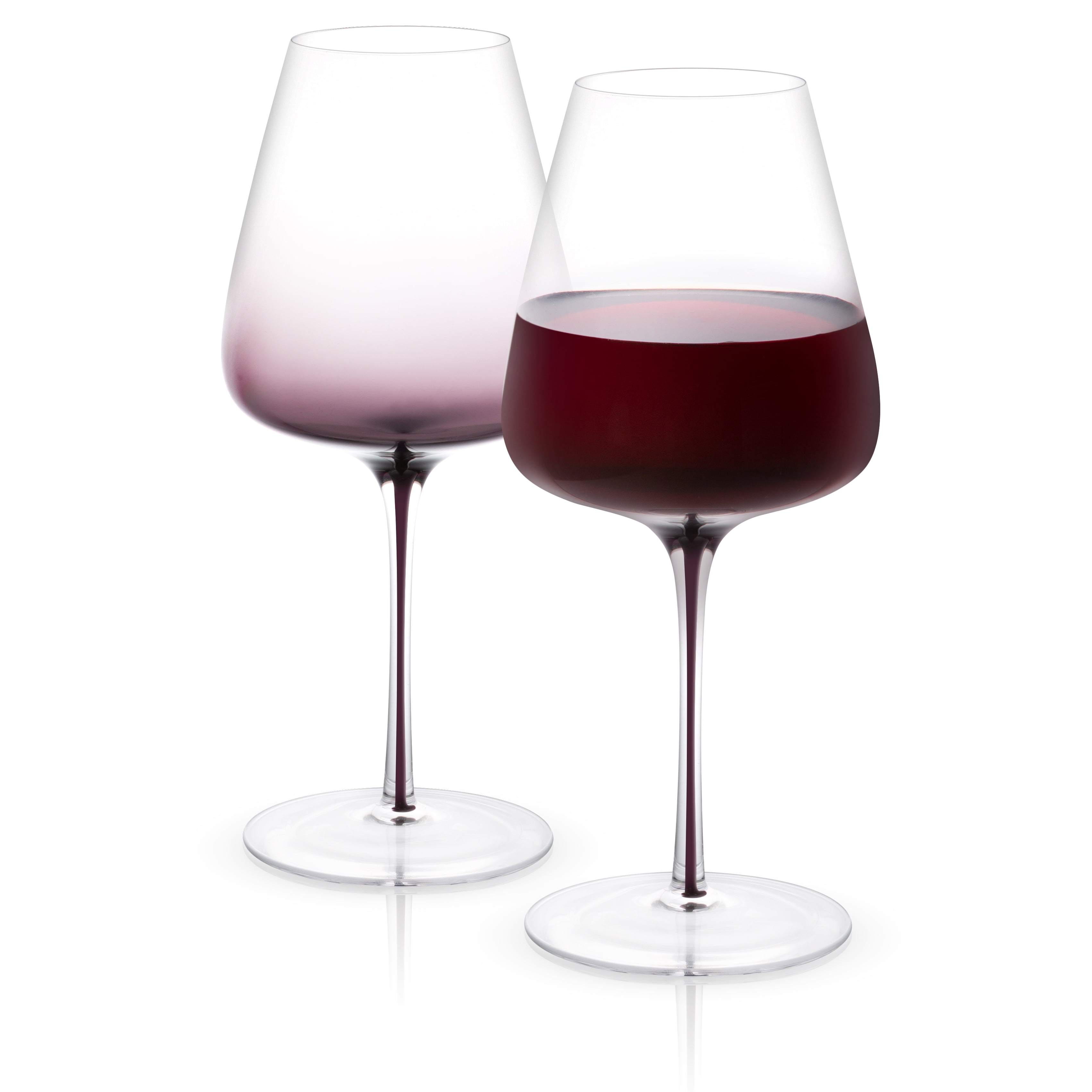 JoyJolt Black Swan Red Wine Glasses, 26.8 Oz Set of 2
