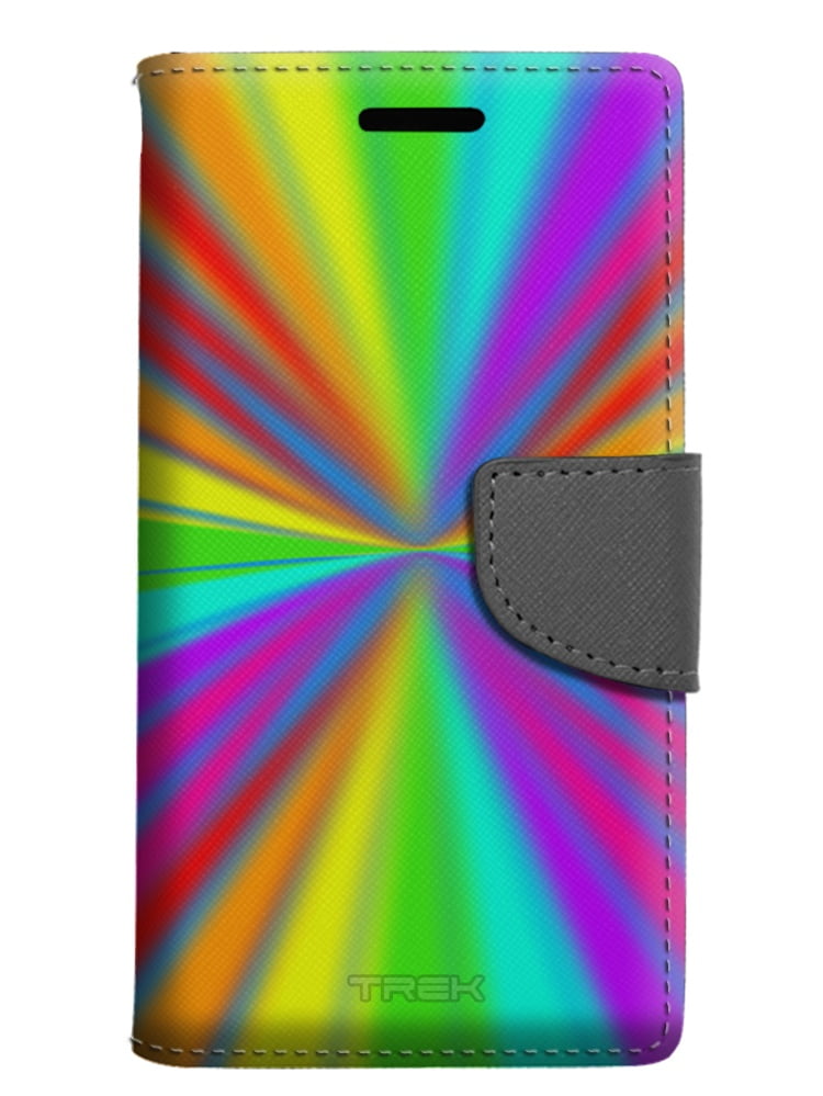 Apple Iphone Se Wallet Case Neon Rainbow Spectrum Case Walmart Com