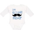thumbnail image 3 of Inktastic I'm the Little Mister with Mustache Boys Long Sleeve Baby Bodysuit, 3 of 5