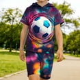 thumbnail image 6 of Sentuca Boys Outfit Sets Graphic Tees Hooded Short Sleeve and Shorts 2 Piece Sets Kids Summer Clothes Size 13-14 Years, 6 of 7