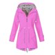 thumbnail image 2 of Chaqueta de lluvia impermeable para mujer, ligera con capucha para senderismo, viajes, motocicleta al aire libre, ciclismo para invierno, otoño y prim , rosa 4XL Yuyangstore Cortavientos, 2 of 4
