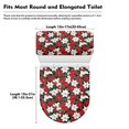 thumbnail image 6 of HELLHERO Poinsettia Toilet Seat Covers Set, Stays in Place Washable Elastic Fabric Toilet Seat Cover Set, 6 of 6