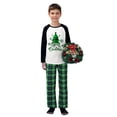 thumbnail image 5 of LuLiaMenton Christmas Pajamas, Xmas Tree Print, Green Plaid Matching PJs, Plus Sizes, 2-3T-Kid, 5 of 6