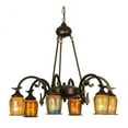 thumbnail image 3 of Meyda Tiffany 149190 Favrile 6 Light 28" Wide Chandelier - Custom / Mahogany Bronze, 3 of 5