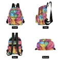 thumbnail image 4 of FORMRS Mini Backpack Purse for Women Travel Daypack Casual Shoulder Bag, Vibrant Leaves Pattern, 4 of 7
