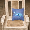 thumbnail image 2 of Carolines Treasures 8873PW1818 Flamingo On Slate Blue   Canvas Fabric Decorative Pillow 18H x18W multicolor, 2 of 2