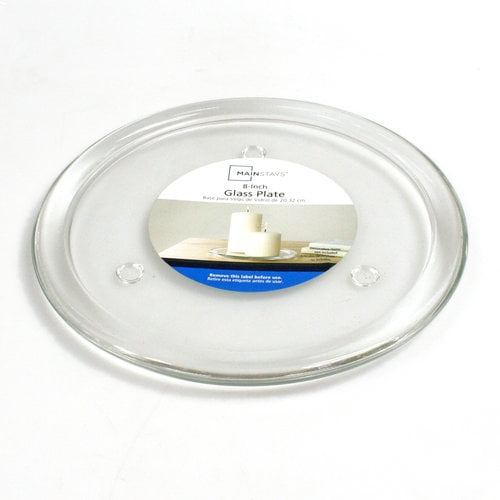 Mainstays Round Glass Plate with Clear feet, Votive Candle Holder