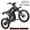 GT73 2400W, variant on Riding'Times GT73 Electric Dirt Bike for Adults 2400W 48V 37MPH 36.4AH Dual Battery 85 Miles Range 25" Tires UL2849 Full Suspension