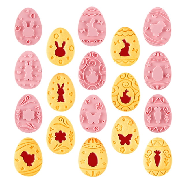 9 unids/set de molde para galletas sándwich de Pascua, juego de moldes para hornear pasteles DIY para pan, pasteles, sándwiches, molde en relieve multiusos