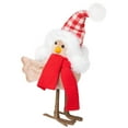thumbnail image 3 of Right Facing Standing Bird with Scarf and Plaid Hat Christmas Figure - 8.5", 3 of 9