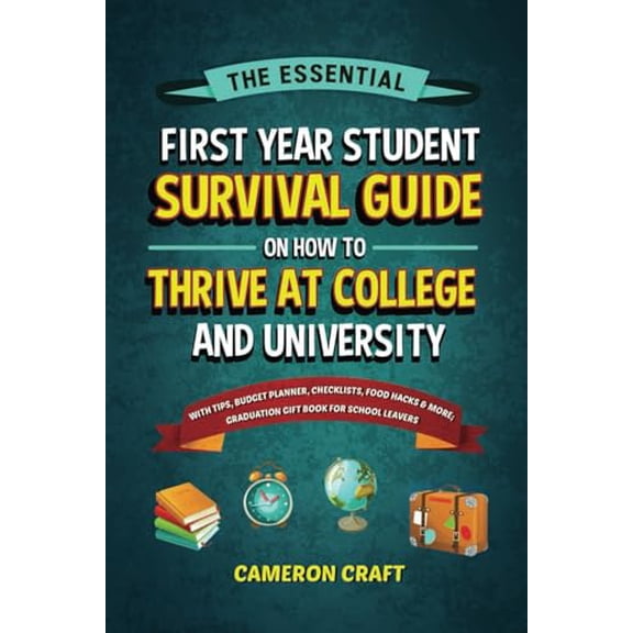 Pre-Owned The Essential First-Year Student Survival Guide on How to Thrive at College and University: With Tips, Budget Planner, Checklists, Food Hacks & More; Graduation Gift Book for High School Leavers,
