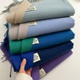 thumbnail image 4 of Fashion Solid Cashmere Warm Scarf New Design Pashmina Winter Double Side Diffrent Color Shawl Wraps Bufanda with Tassel Blanket, 4 of 7