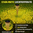 thumbnail image 4 of Paquete de 4 luces solares para jardín al aire libre, luces solares para jardín, color blanco cálido con luces solares impermeables IP65, decoración de jardín al aire libre, luces solares para exteriores, para césped, patio, camino, balcón Zhivalor WXOTTO-SYJ-0792, 4 of 5