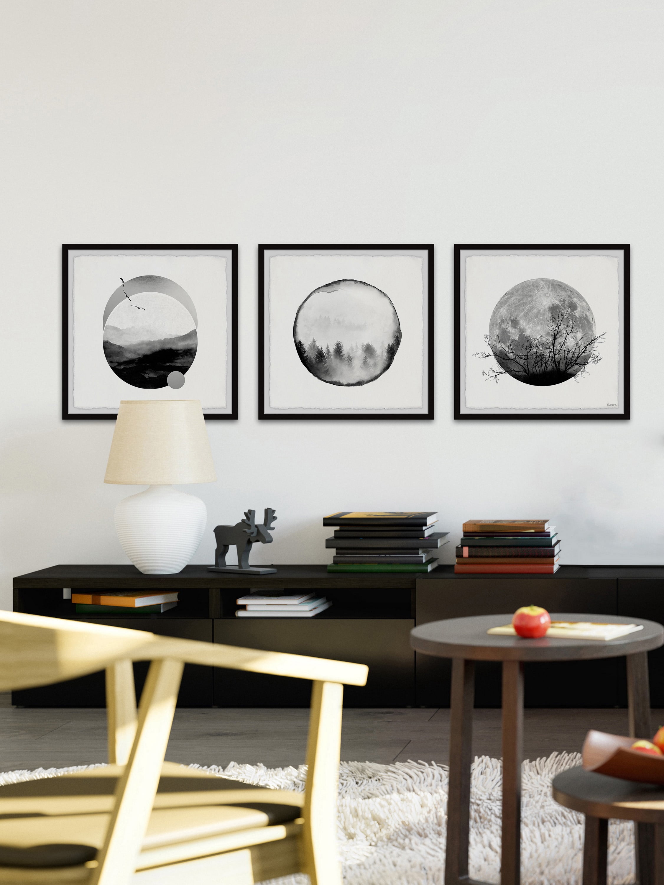Parvez Taj Forest Moon Triptych