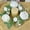 White#6, variant on Christmas Candle Garland Wreath | Artificial Rose Floral Decor for Table Centerpiece, Door & Wall | 8-Inch Mini Wreath for Holiday & Wedding Decorations
