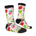 thumbnail image 4 of Yiaed Cartoon Vegetables Print Great elasticity Crew Socks Sports socks for Men and Women, 4 of 5