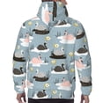 thumbnail image 7 of Honeii Swan Princess On Lake Pattern Mens Hoodies Men's Loose Sleeve Sweatshirt,Pullover Hooded Sweatshirt for Men,Essentials Hoodie-4X-Large, 7 of 7
