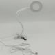 thumbnail image 1 of Lámpara de escritorio blanca con clip y 48 LED, lámpara de lectura flexible con clip de 360°, 3 modos de iluminación y 10 niveles de brillo, lámpara de escritorio LED USB para estudiar y trabajar., 1 of 5