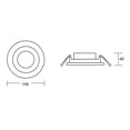thumbnail image 4 of Estevez luminario LED empotrable SWING LED, 7W, 6500K luz fría, blanco, 4 of 5
