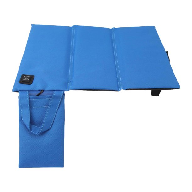 Cojín de asiento calefaccionado Almohadilla para sentarse al aire libre Esterilla para sentarse aislada Calefacción con alimentación USB Azul