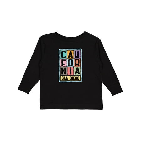 

Inktastic San Diego California Retro Distressed Gift Toddler Boy or Toddler Girl Long Sleeve T-Shirt