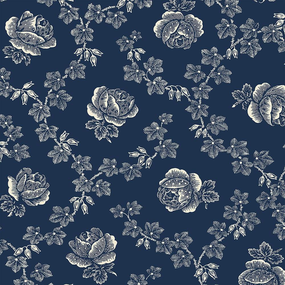 Abigail Blue Floral Fabric Windham Fabrics 