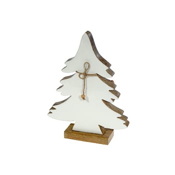 Arbre Givré Sculpté En Bois Avec Attache (Grand)