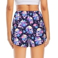 thumbnail image 4 of Haiem cool flower Skull Women's 2 in 1 Running Shorts - Lightweight Athletic Workout Gym Yoga Breathable Sports Shorts Liner with Phone Pockets-X-Large, 4 of 9