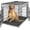 41.9"L x 27.6"W x 30.7"H, variant on 30/36/42 inch  Crate Double Door Folding Metal  or  Crate Kennel with Tray and Handle
