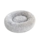 thumbnail image 3 of Cama nido de interior con forma de dona de peluche para cachorros, perros pequeños, medianos y grandes. gris, 3 of 8