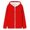 Red, variant on lnmuld Girls Solid Full Zip Hoodie Long Sleeve with Kangaroo Pocket Casual Lightweight Outerwear Purple,11-12 Years