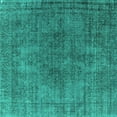 thumbnail image 1 of Ahgly Company Indoor Square Oriental Turquoise Blue Industrial Area Rugs, 4' Square, 1 of 4