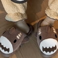 thumbnail image 4 of Weloille Sharks Cute Couple Cotton Shoes Winter Fashion Warm Wear Thick Bottom Padded Home Non-slip Men And Women Cotton Slippers, 4 of 6
