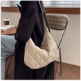 thumbnail image 6 of JUYGO Puffer Shoulder Bag Cutecore Fairycore Coquette Crossbody Bag Kawaii Pillow Shopper Bag Cottagecore Purse (White,One size), 6 of 7