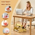 thumbnail image 3 of Foot Rest for Under Desk at Work- Adjustable Rocking Foot Stool with 3 Height Positions and Soft Crossbar, Ergonomic Wooden Footrest with Anti-Slip Surface for Home, Office, 3 of 7