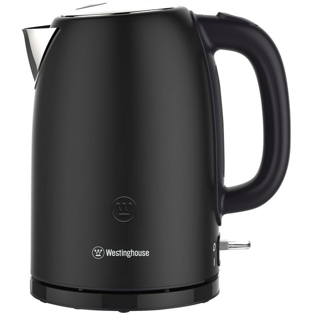 Westinghouse 1.7L Electric Steel Kettle Matte Black, Durable Steel Body Construction