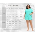 thumbnail image 6 of Cueply Women’s Plus Size Pajama Set Short Sleeve Sleepwear Loungewear 2 Piece Soft Top & Drawstring Shorts with Pockets, 6 of 8