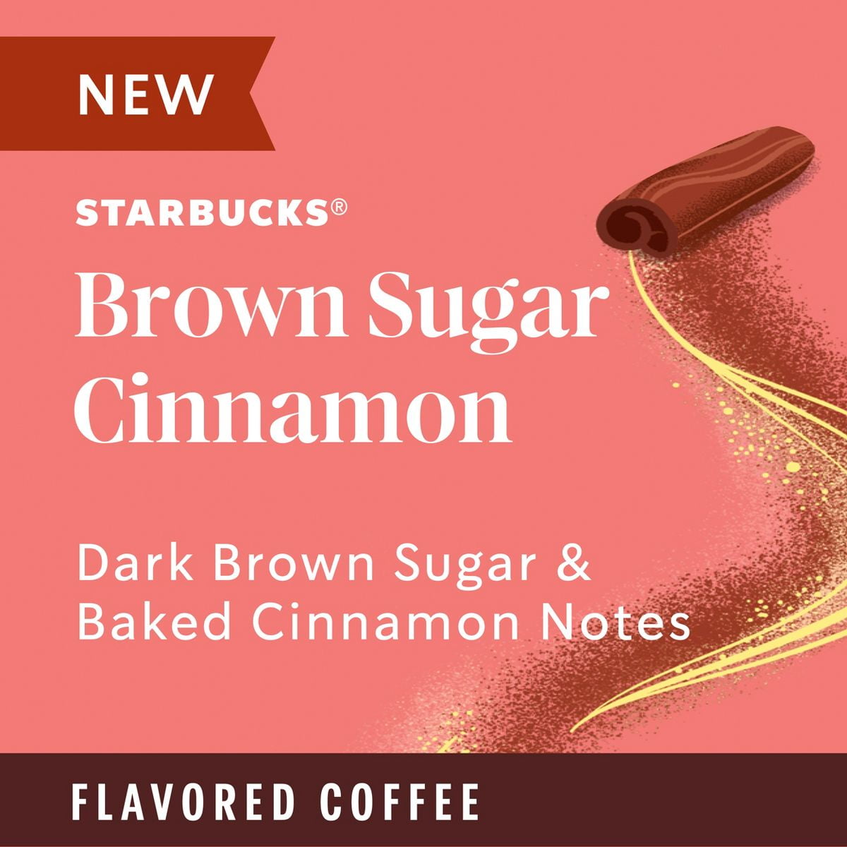 Starbucks Keurig Medium Dark Roast Brown Sugar Cinnamon Coffee Pods - 22 K-Cups