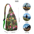 thumbnail image 3 of Hawaiian Print Sling Backpack - Colorful Monstera & Palm Leaf Design Crossbody Bag, Fashionable Multi-Functional Pack, 3 of 4