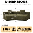 thumbnail image 2 of Newest Curved Modular Chenille Sectional Sofa with Piano Key Design and No Assembly,Green, 2 of 3